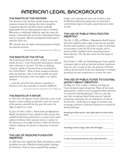 Body Ethics: Abortion