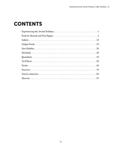 Experiencing the Jewish Holidays Teacher Guide