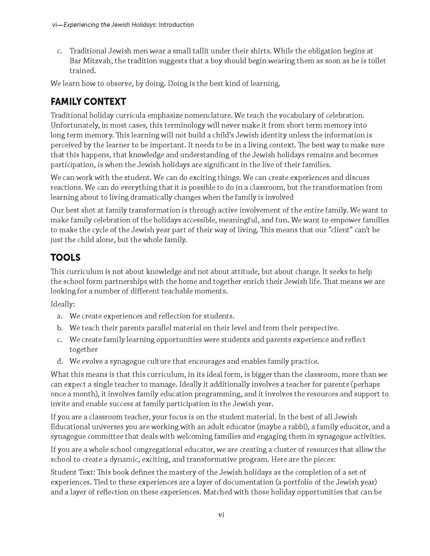Experiencing the Jewish Holidays Teacher Guide