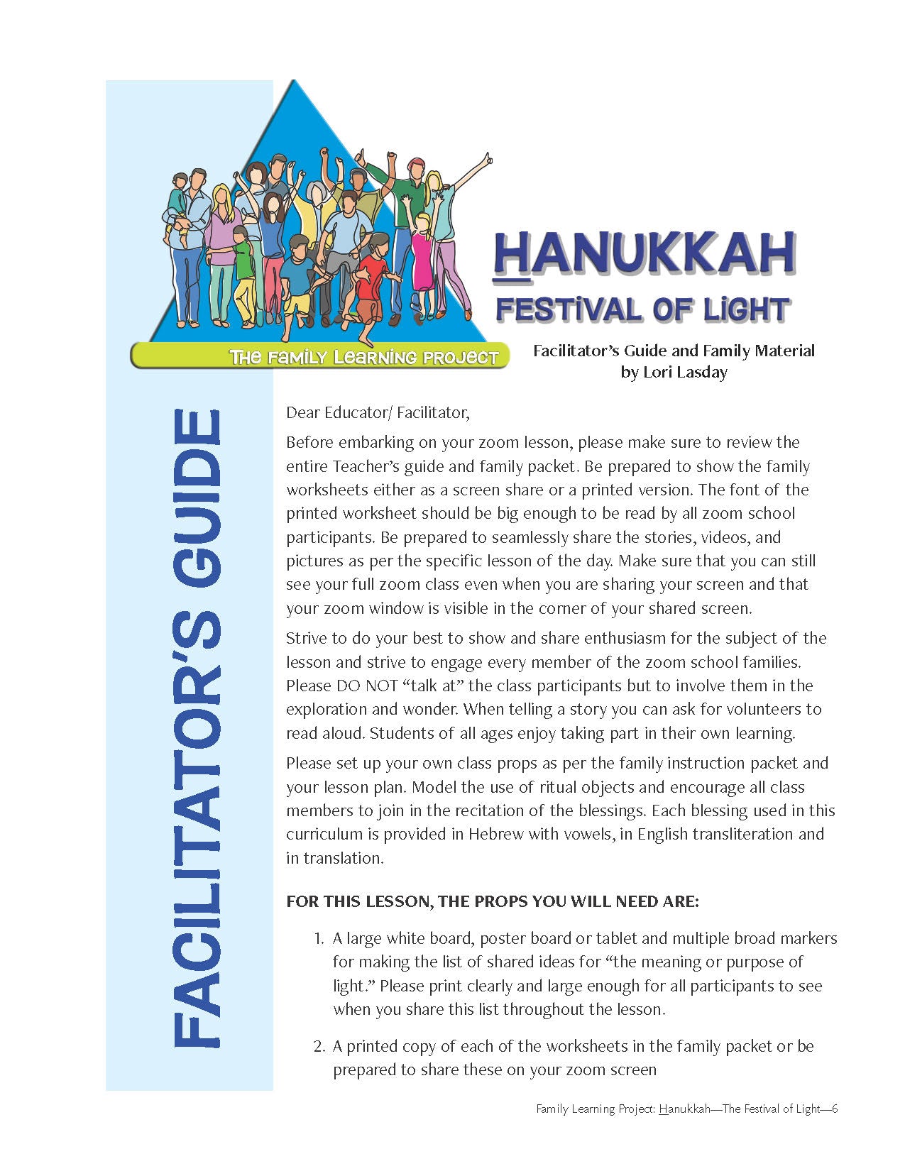 Family Learning Project: Hanukkah—Festival of Light