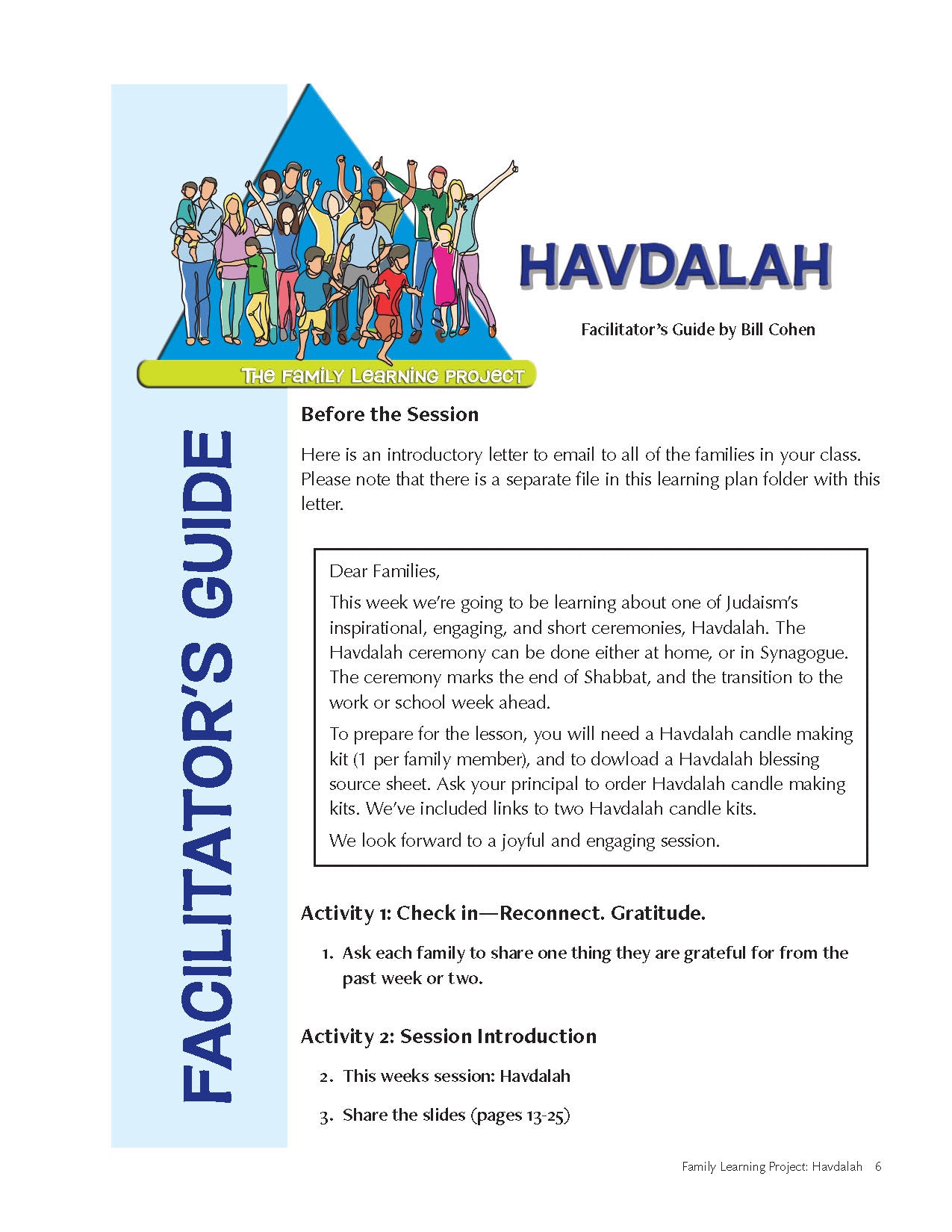 Family Learning Project: Havdalah