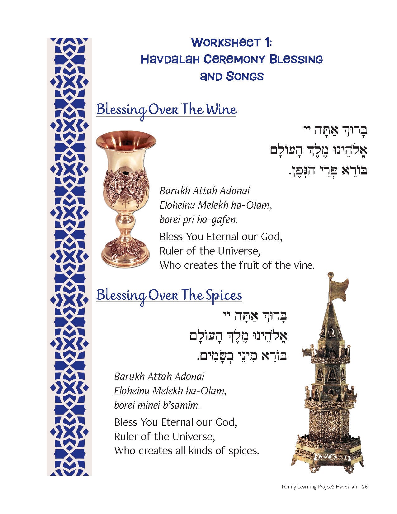 Family Learning Project: Havdalah