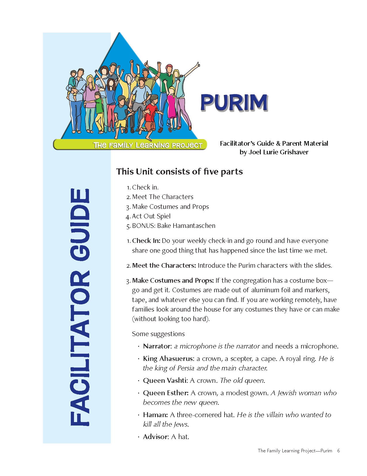 Family Learning Project: Purim