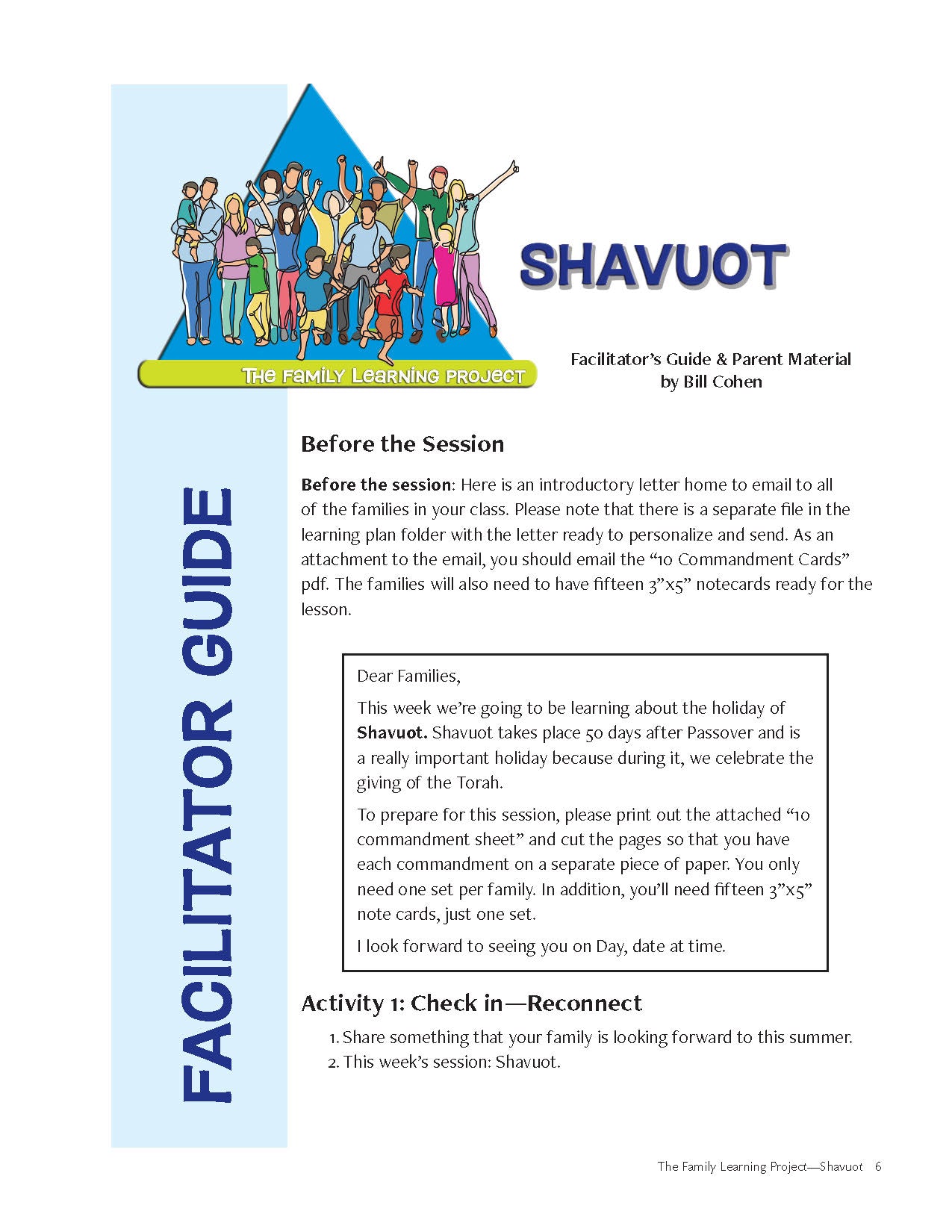 Family Learning Project: Shavuot