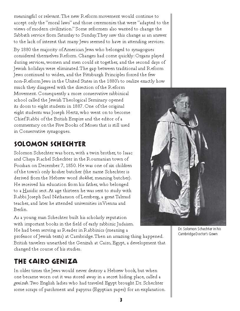 Jewish People: Solomon Schechter