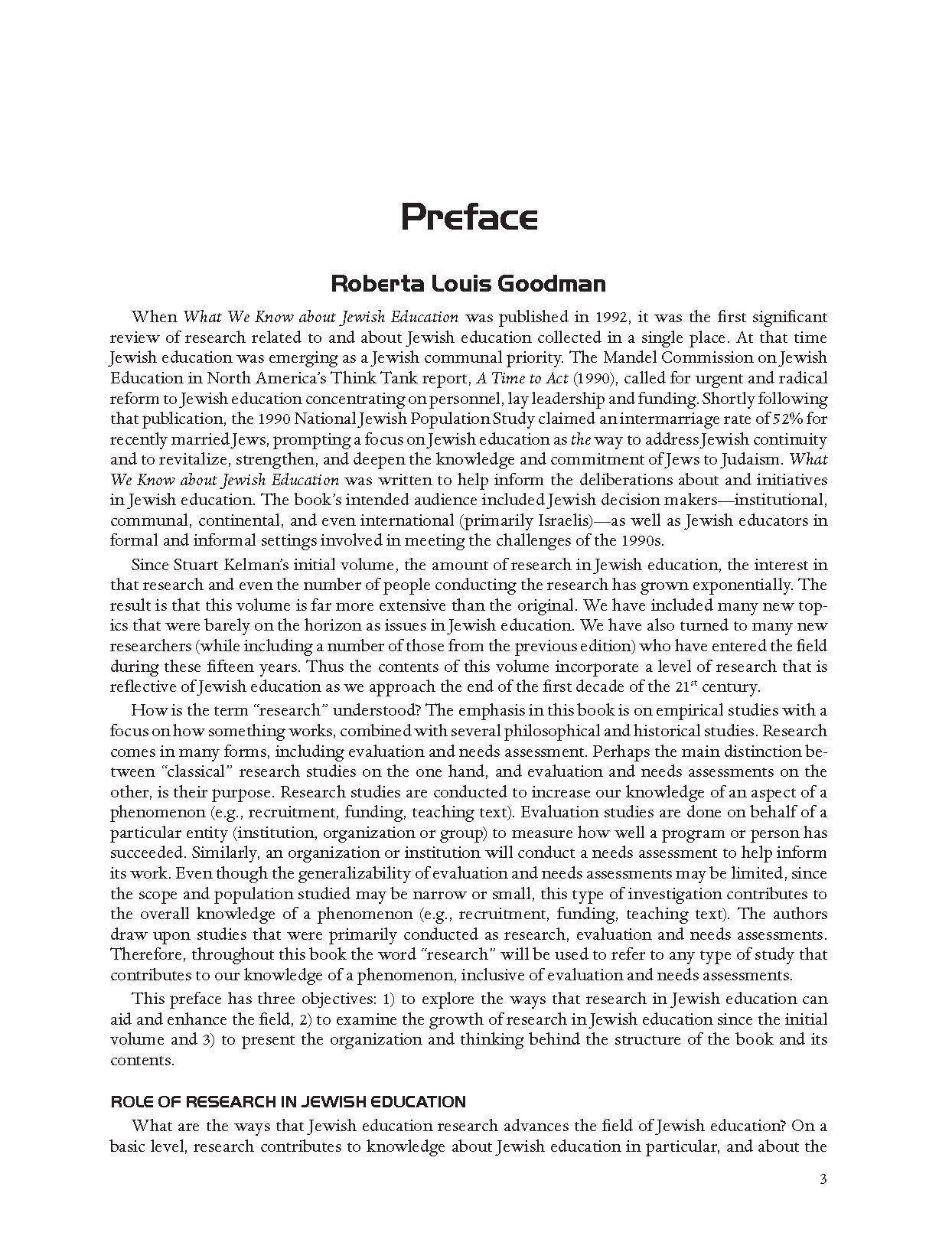 What We now Know About Jewish Education