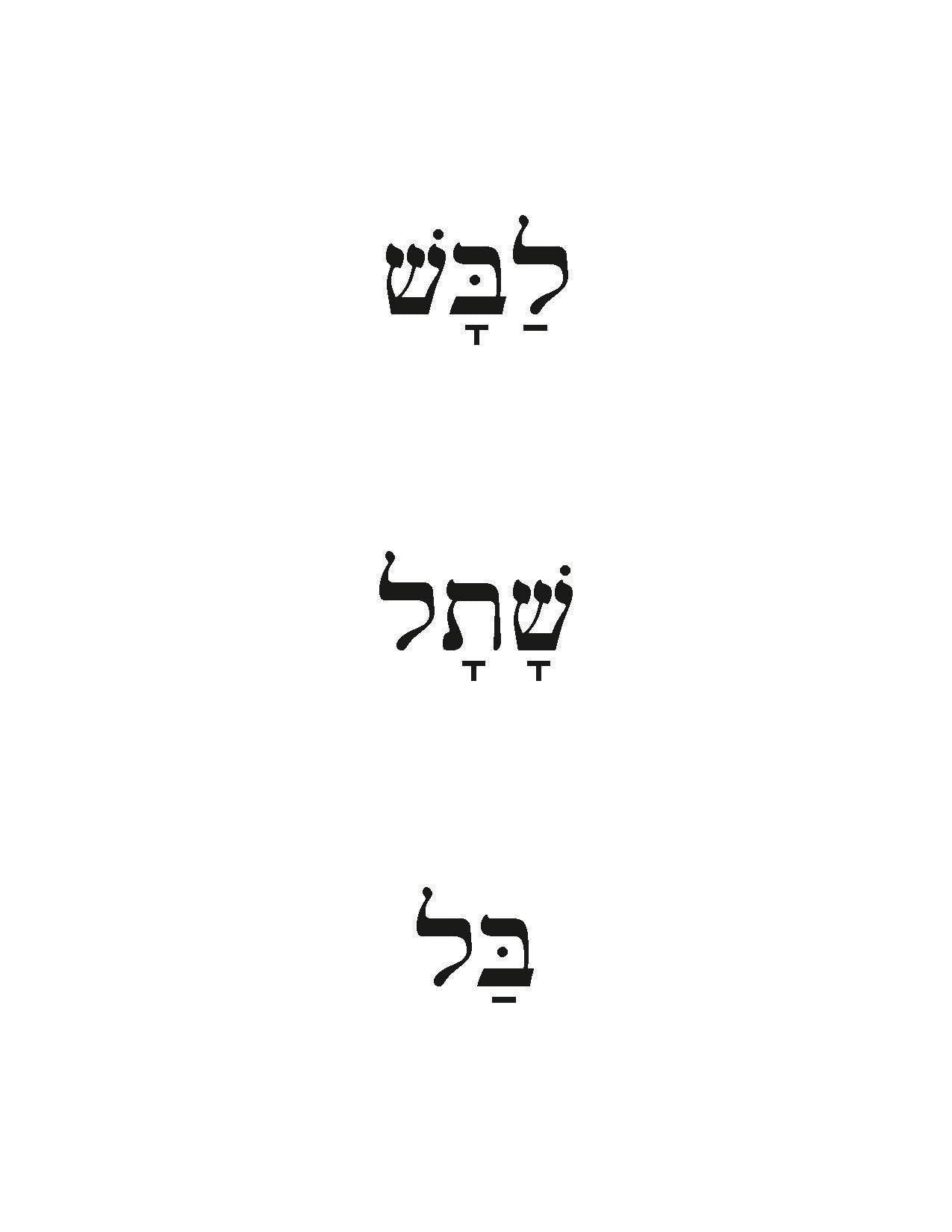 Hebrew Word Flashcards