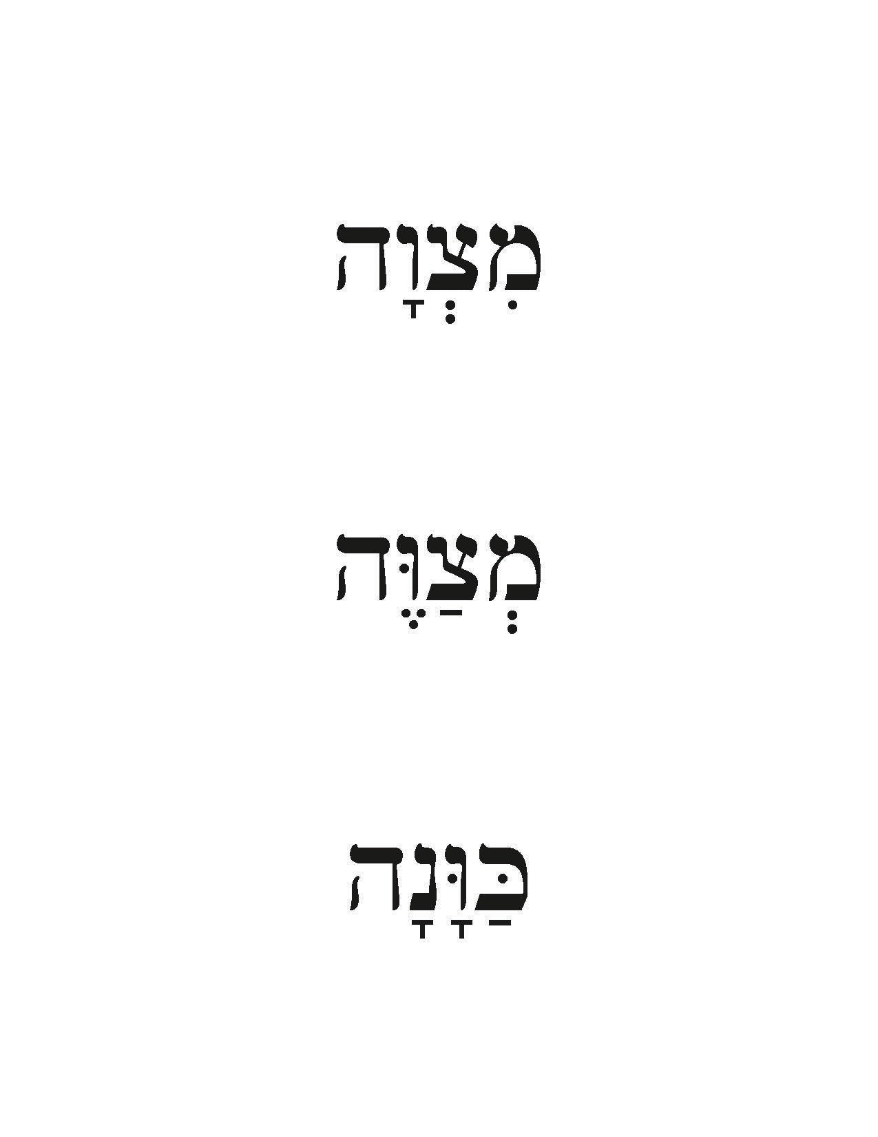 Hebrew Word Flashcards