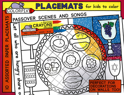 Passover Scenes and Songs Placemats
