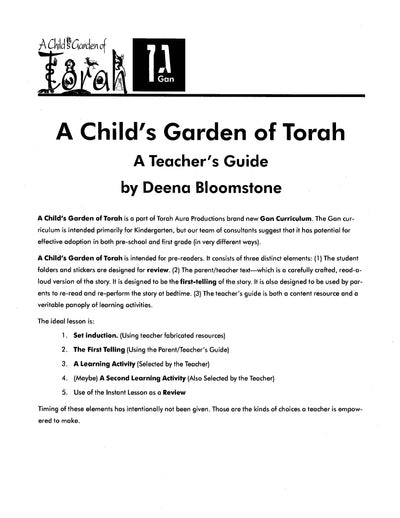 Child's Garden of Torah Teacher Guide