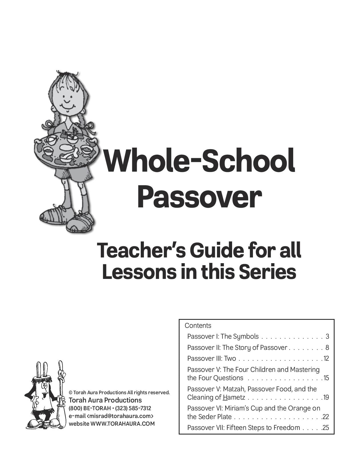 Whole School Passover Teacher Guide