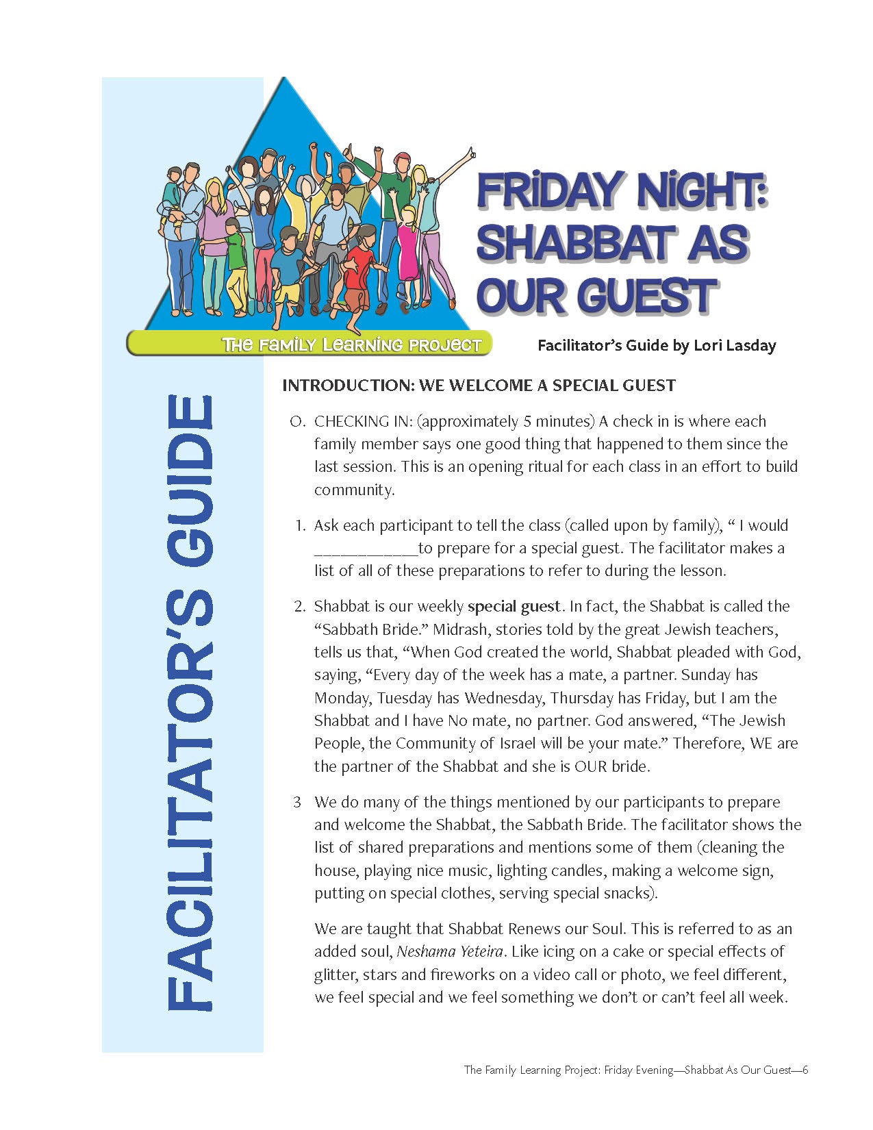 Family Learning: Friday Evening—Shabbat As Our Guest
