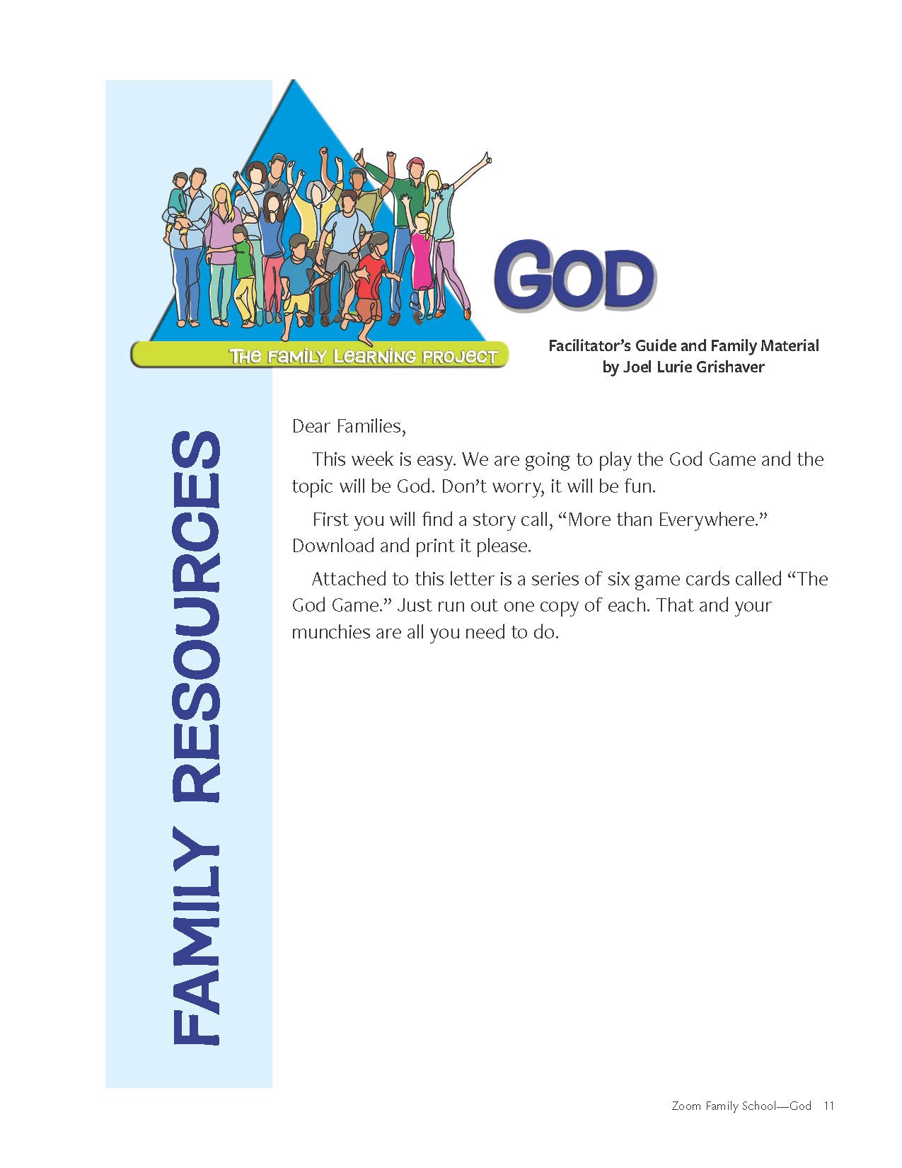 Family Learning Project: God